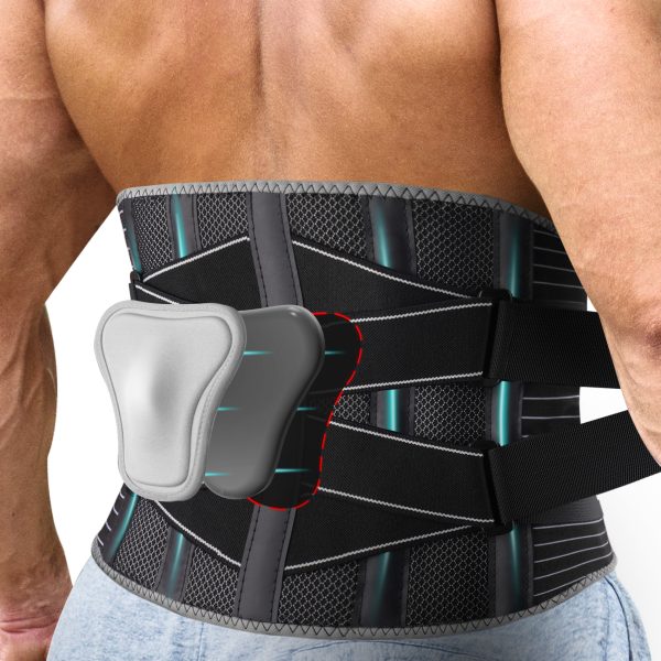 Back brace with lumbar support best sale